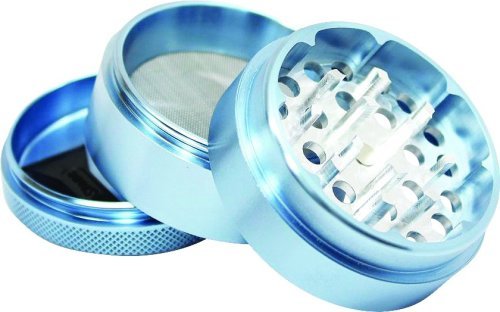 SHARPSTONE HARD TOP GRINDER 4 PIECE 2.2" CHROME BLUE PACK OF 1 - Thumbnail 3
