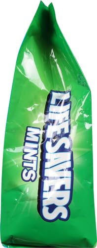 LIFE SAVERS WINT-O-GREEN FLAVOR BREATH MINTS HARD CANDY, SHARING SIZE, LIFE SAVERS HARD CANDY, 13 OZ BAG