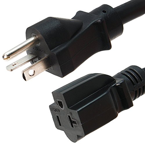 NEMA 5-20 Extension Power Cord - 15 Foot, 20A/125V - UL Listed - Iron Box Part # IBX-1010 (15 ft, Molded) - Thumbnail 2