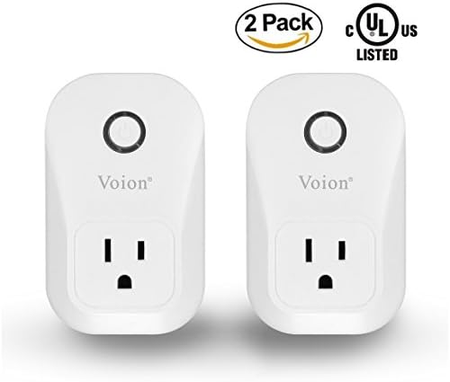 Alexa Smart Wifi Plug - Voion 2017 Smart Plug Wifi Socket Outlet for Smart Home Lights Appliances Control UL Listed - 2 Pack