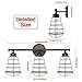 KingSo 3 Light Bathroom Vanity Light Fixture, Industrial Wire Cage Wall Sconces Rustic Farmhouse Style Wall Light for Bathroom Living Room Kitchen (Bronze)