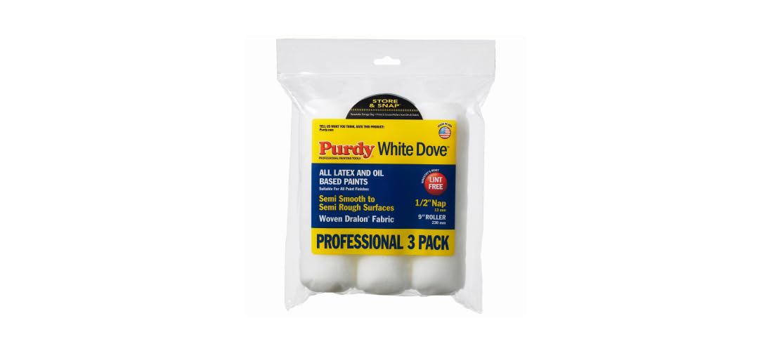 Purdy 140864000 White Dove Multi-Pack 1/2" nap-3-Pack Dump Bin, One Size, 3 Count