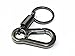 GT//Rotors Carabiner Keychain Ring Keyring Retro Spring Key Chain Holder (2 Pack, Gunmetal Black)