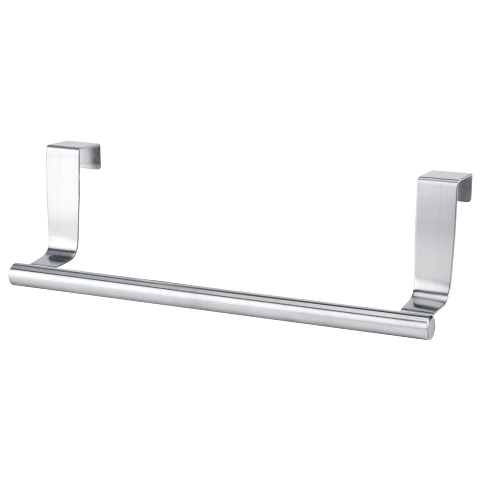 Stainless Steel Cabinet Drawer Towel Hanging Rack Over Door Hanger Storage Scarf Hooks for Kitchen Bathroom (23cm/9”)