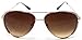 Vox Women's Aviator Sunglasses Rhinestone Fashion Designer Vintage Classic Chic Eyewear – Gold Frame –Amber Lens