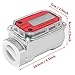 1″ Digital Turbine Flow Meter,Gas Oil Fuel Flowmeter,Pump Flow Meter ，Diesel Fuel Flow Meter,High Accuracy,for Measure Diesel, Kerosene, Gasoline, etc.(Red)