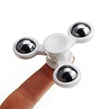 Fidget Spinner Toy EDC ADHD Focus Ultra Durable High Speed Fingertip Gyro (3 Ball White)