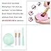 MelodySusie 2 Pack Makeup Brush Cleaner Silicone Makeup Brush Egg Glove Scrubber Board Cosmetic Clean Tools 3 Fingers Brush Cleaner - Blue+Pink(2 Pack)