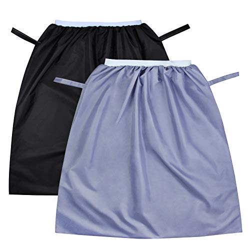 K.T. FANCY 2 Pack Reusable Pail Liner Wet Bag for Cloth Diaper, Laundry, Kitchen Garbage Cans | Eco-Friendly Large Capacity Waterproof Washable (Black + Grey)
