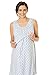 Baby Be Mine Labor and Delivery Gown for Hospital – 3-in-1 Labor/Delivery/Nursing Gown – Maternity Sleepwear(S/M, Blue Polka Dot)