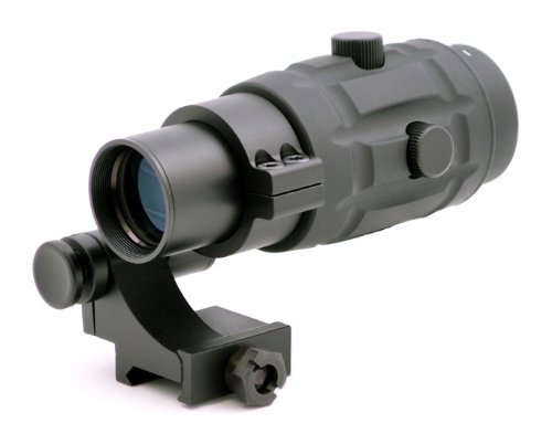 TMS Tactical 3x Magnifier Scope with Quick Flip to Side FTS Mount 42mm Center Height for Red Dot Sights and AIMPOINT Sights