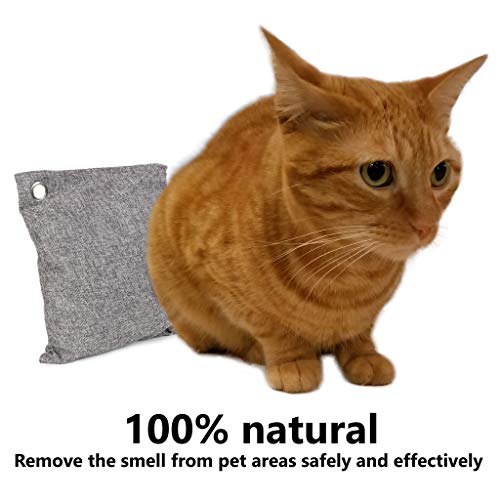 Air Purifying Bags (6 Pack), Car & Pet Odor Eliminator. Natural