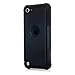 iPod Touch, Dual-layer Heavy Duty Matte Rugged Protective Cover Case for Appple iPod Touch 6th Gen 5th Gen by Cazle (Black)