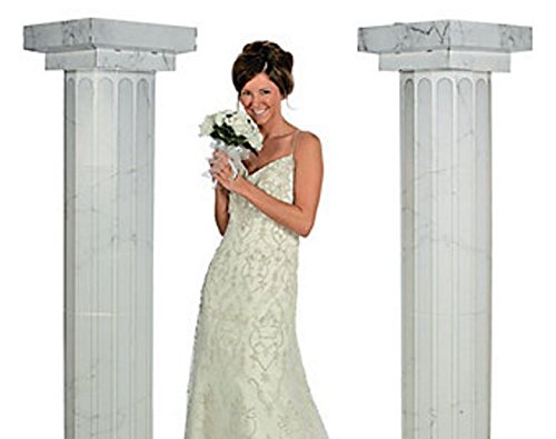 6 Feet Marble Look Fluted 2 Set Columns Wedding Party Decoration Celebration New --P#EWT43 65234R3FA60021