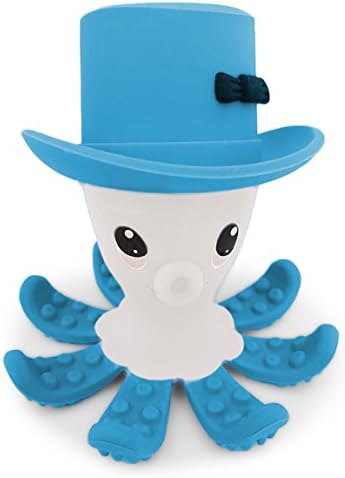 BPA Free, BabyTeether Helps to Stimulate Gums and Soothes Teething pain.- Otto Octopus. Choice of 5 bright colors.Soft, Food Grade Silicone, FDA Approved