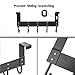 Rongyuxuan Over The Door Hook Hanger, Door Coat Hanger Organizer Rack for Clothes, Coat, Hat, Belt, Towels, Stylish Door Clothes Hanger for Bedroom, Cloakroom, Bathroom - 5 Hooks, Brushed Aluminum