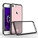 iPhone 7 Case, Bastex Soft Slim Fit Flexible Clear Transparent Rubber Back Cover Fused TPU Black Side Bumper Case for Apple iPhone 7