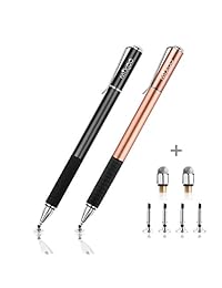 Mixoo 2 Pack capacitivo lápiz capacitivo, punta de disco y punta de fibra 2 en 1 Series 2 pcs