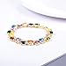 U7 Women Birthstone Crystal Bracelet 18K Gold Plated Round Cut Cubic Zirconia Tennis Bracelet, 7.5 Inches (Mixed Color Stones - 18K Gold Plated Plated)