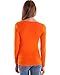 Orange Ladies V-neck Long Sleeve T-Shirt