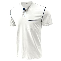 Men's Fashion Henley Shirt Classic Short/Long