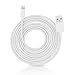 [Apple MFi Certified] Lightning to USB Cable - Durable Extra Long 6ft (1.8m) Length with Slim Connector Head for iPhone, iPad & iPhone (White) by Chromo Inc