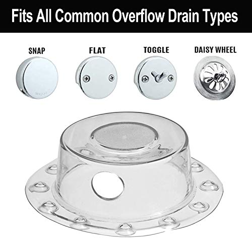 Set of Bath Overflow Drain Cover + 2 Pack Tub Stopper for Tubs Bathtub
