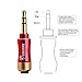 eBerry [A04 3.5mm Male to Male Audio Cable (4.6ft/1.4m)] Audio Aux Cable Car and Home Auxiliary Stereo Jack Cable Cord for Headphones, iPods, iPhones, iPads + Black Storage Pouch (Red Connectors)