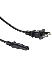 Basics Replacement Power Cable for PS4 Slim and Xbox One S   X - 6 Foot Cord, Black