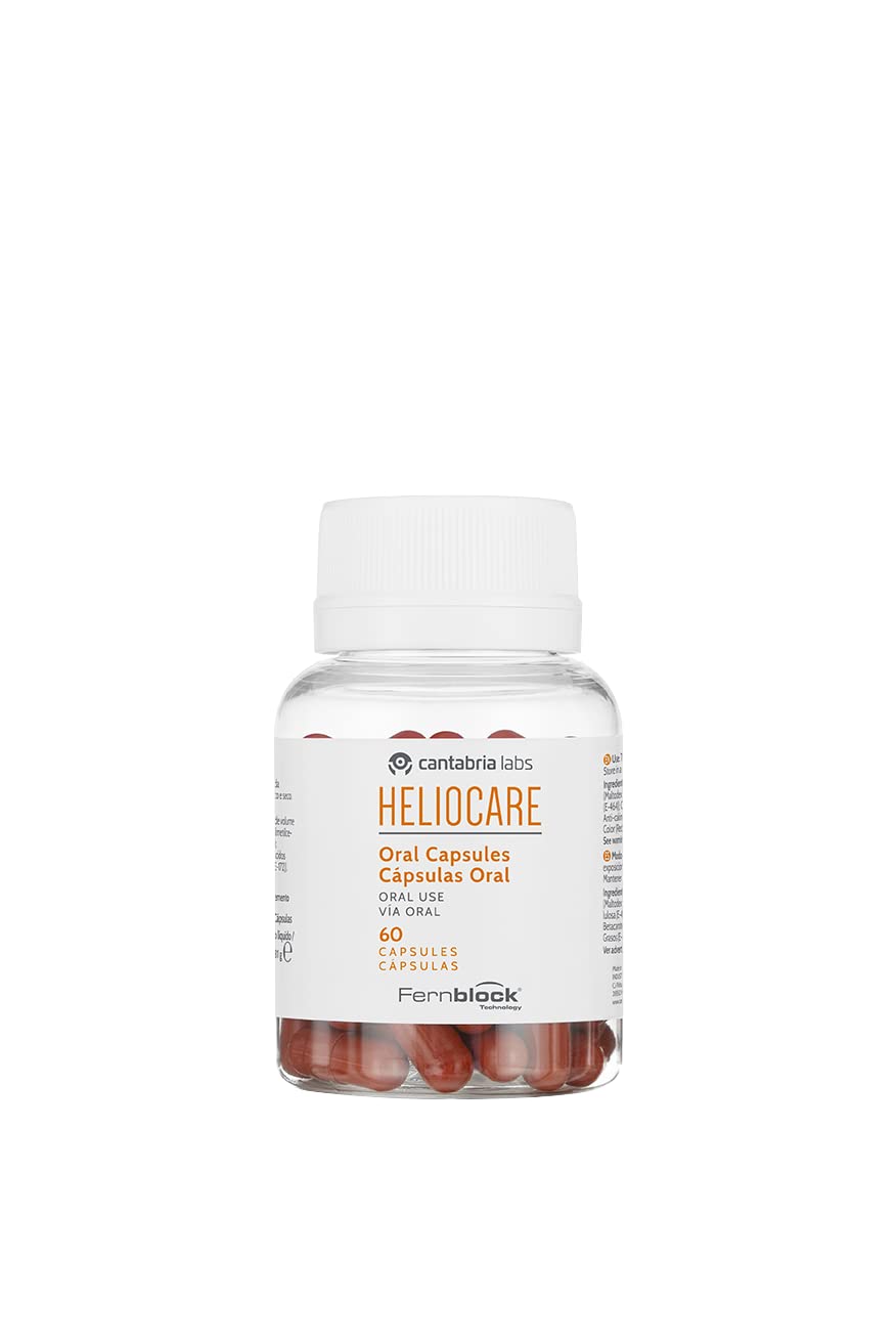 Heliocare Oral Capsules (60 Capsules) Sun Protection Supplements | Extra Protective Skin Care Boost - Prolong Suntan and Prevent Photoageing | Protects Against UVA, UVB, Visible and Infrared Hazards