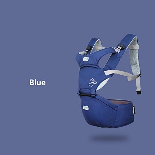 AIEBAO Ergonomic Baby Carrier Front and Back with Hip Seat - 360 All Carry Positions (blue)