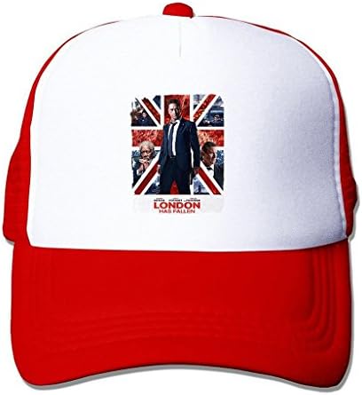 LIANBANG London Has Fallen 2016 Adjustable Printing Snapback Mesh Hat Unisex Adult Baseball Mesh Cap Red