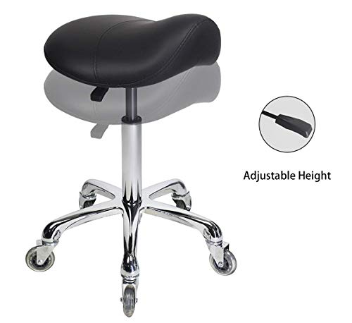 image for Dasuy Saddle Stool Rolling Chair Ergonomic Swivel Chair for Dental Off