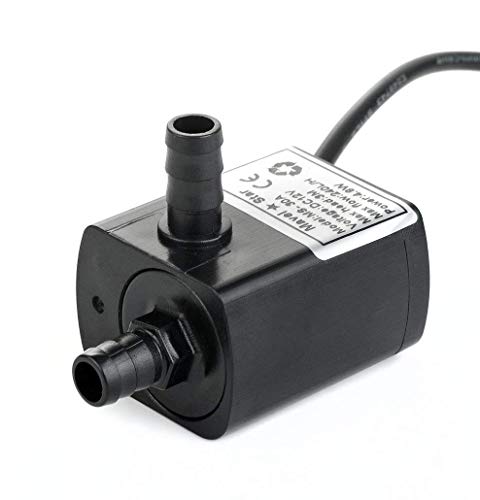 [Upgraded Version] 12 Volt Small Water Pump, 63 GPH Mini Submersible Pump for Small Water Fountain, Water fall, Aquarium, Pet drinking System, irrigation system and other Water circulation application