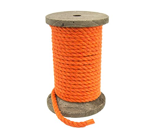 image for Natural Twisted Cotton Rope by FMS Ravenox | (Orange)(1/2 Inch x 25 Fe