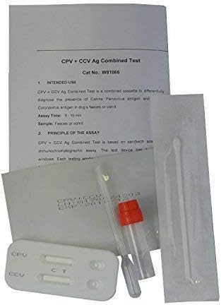 Quicking Dog Canine Double Test Parvovirus (CPV) + Coronavirus (CCV) Kit (5 Tests)