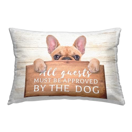 Stupell Industries Approved by Dog Phrase Outdoor Pillow Design by RC Ecommerce