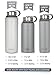 MIRA 22 Oz Stainless Steel Vacuum Insulated Wide Mouth Water Bottle with 2 Caps | Thermos Keeps Cold for 24 hours, Hot for 12 hours | Double Walled Powder Coated Travel Flask | Gray
