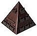 DECOMIL - Pyramid Shaped Military Challenge Coin & Poker/Casino Chip Display Solid Wood - Cherry Finish