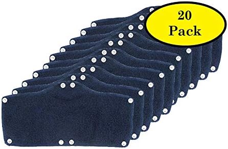 20 Pack Best Hard Hat Sweatband Navy Blue Washable Snap On Sweat Band Liner Safety Accessories