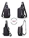 Muzee Mens Sling Backpack Shoulder Travel Bag Crossbody Pack with USB Charging Port for Running Purple blue
