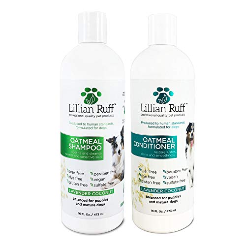 Lillian Ruff Calming Oatmeal Pet Shampoo & Conditioner for Dry Skin