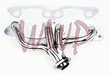 Performance Polished Stainless Steel Exhaust Headers Manifold System Kit 1991-2002 Jeep Wrangler TJ & YJ 2.5L 4-Cylinder