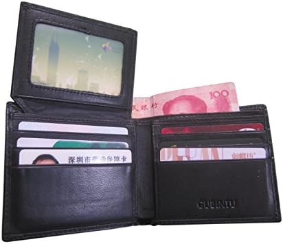 Clairty RFID Blocking Leather Wallet for Men - Excellent Credit Card Protector - Stop Electronic Pick Pocketing RFID Blocking Wallet (black)
