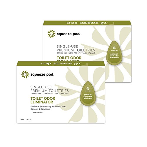 Squeeze Pod Toilet Odor Eliminator 30 Single Use Pods Small and