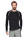 Amazon Essentials Men's Long-Sleeve Quick-Dry UPF 50 Swim Tee, Black, Medium
