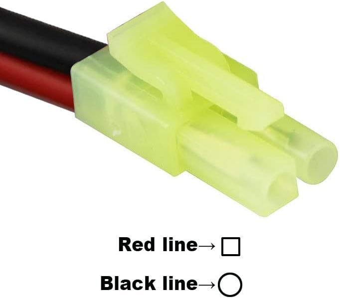 3 works Mini Tamiya Male Connector Adapters Wire with 10cm 14awg For RC Hobby Lipo Battery, Small - Image 3