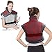 Tech Love Neck Heating Pad Electric Shoulder Heat Wrap with Auto Shut Off and Continuous on, Large Moist Heated Pads, Charcoal Gray