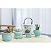 Seashell Succulent Pots 4pcs,Ceramic Planters of Sea Theme with Drainage Hole Cactus/Flower Plant Pots Perfect for Home Office Decor