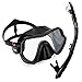Dry Top Snorkel Set, Aegend Adult Wide View Diving Mask With Anti Fog Tempered Glass Lenses for Safety Adjustable Buckles Snorkeling Mask With Gear Bag